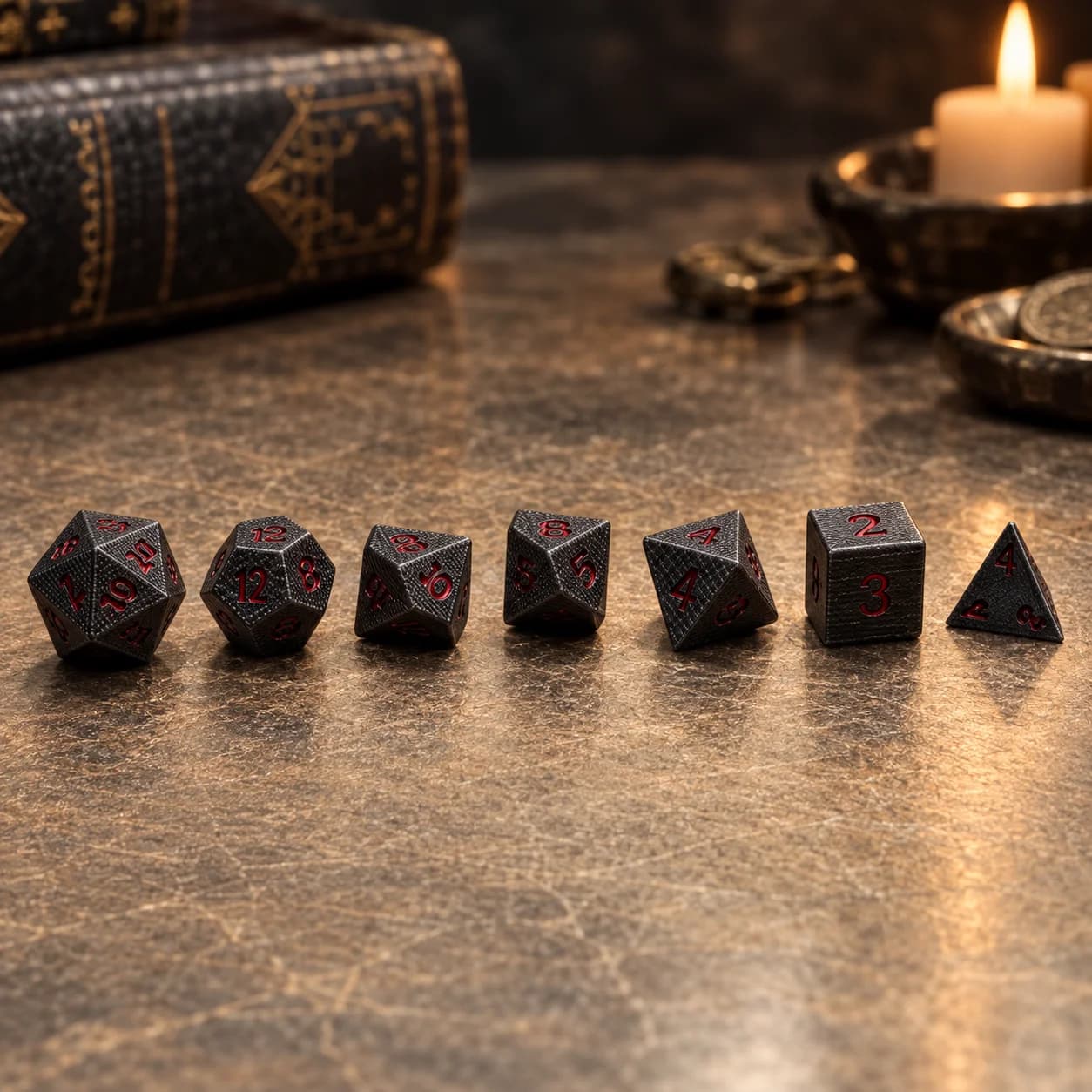 Set de Dados Poliédricos (7 piezas)